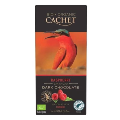 Cachet Ét tábla málna 55% kakaótartalom organikus 90g