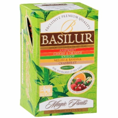Basilur Válogatás Magic Fruits gyümölcs válogatás Zöld tea PD 25f