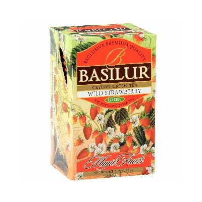 Basilur Magic Fruits Szamóca Zöld tea papírdobozban 25 filter