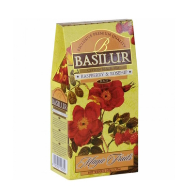 Basilur MagicFruit Málna-Csipke szálas Fekete tea papírdobozban, 100g