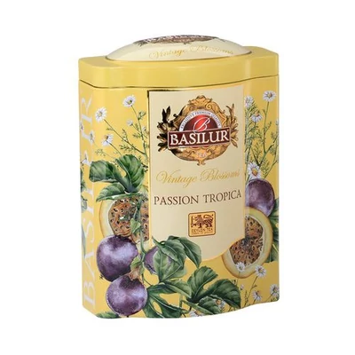 Basilur Vintage Bloss Tropica Zöldtea fémdobozban 100g
