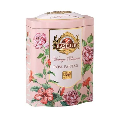 Basilur Vintage Bloss Rose Zöldtea fémdobozban 100g