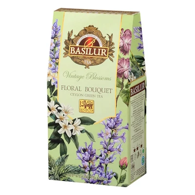 Basilur Vint.Bloss.rózsa-menta Sz. zöld teaHPD 75g