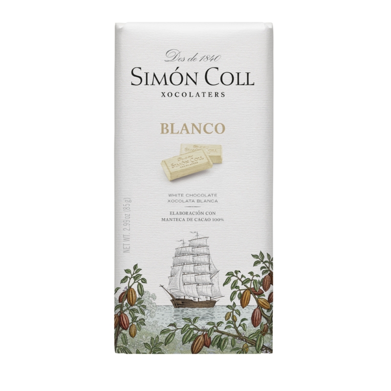Simon Coll Fehér táblás csokoládé 85g