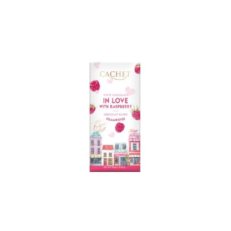 Cachet málnás fehércsoi tábla 100g