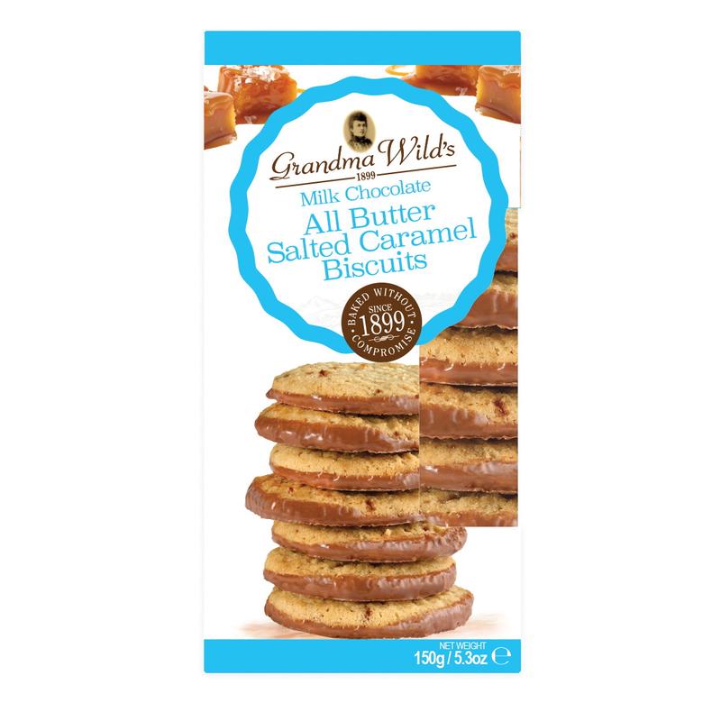 Grandma Wild's Keksz Vajas-Sóskaramelles tejcsokis 150g