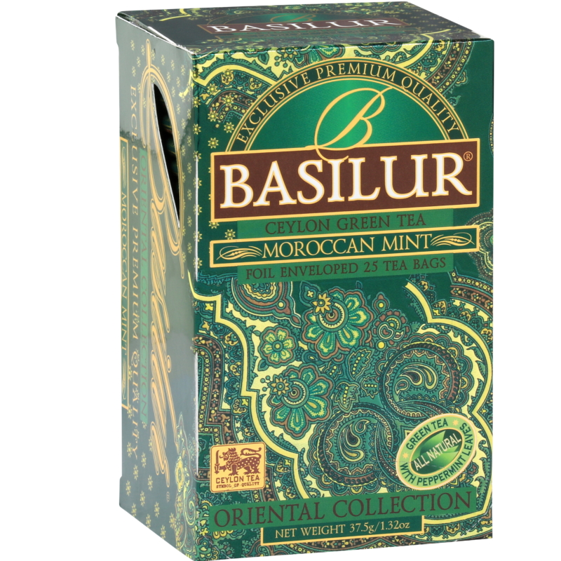 Basilur Oriental Maroccan Mentás zöld tea papírdobozban 25 filter