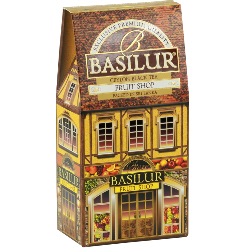 Basilur Fruit shop fekete tea házformájú  Papír dobozban 100g