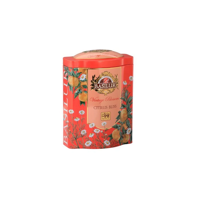 Basilur Vintage Bloss Citrus Fekete tea fémdobozban 100g