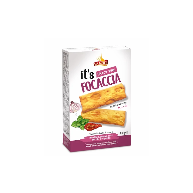 LaMole Focaccia hagyma-bazslikom-paradicsom PD100g