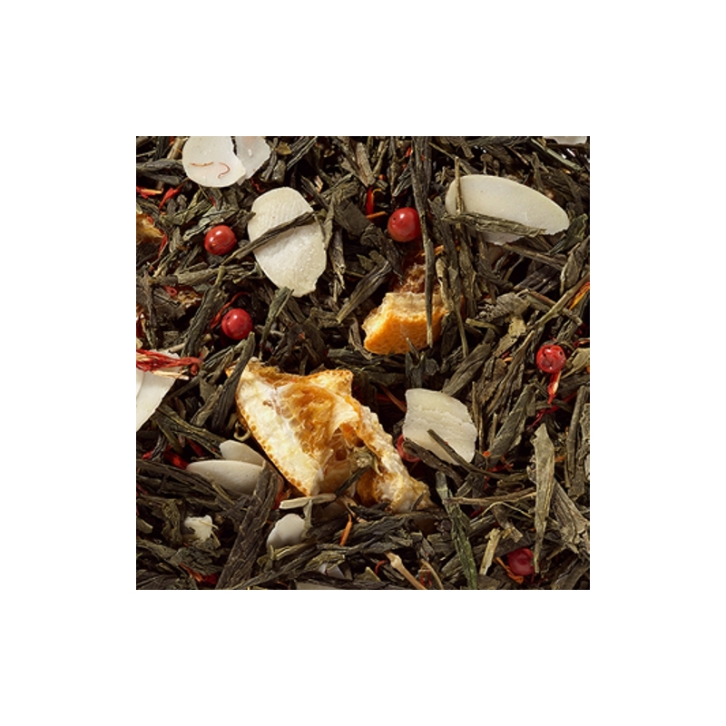 Narancs-mandula zöld tea 250 gramm